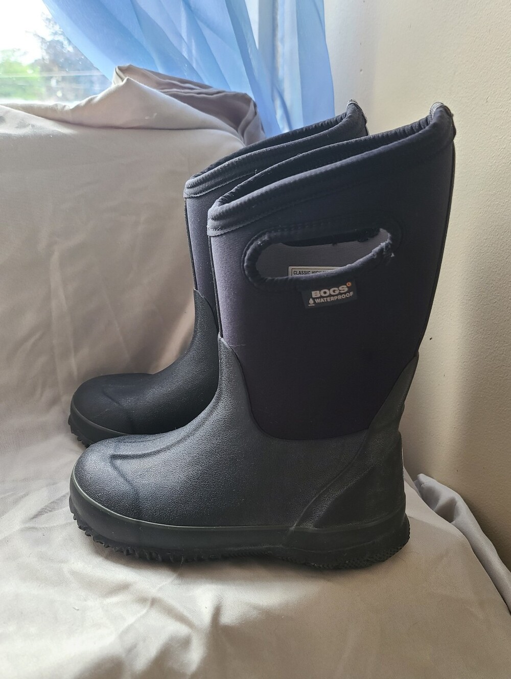 Bogs Kids Black Waterproof Rain Mud Boots Size 3